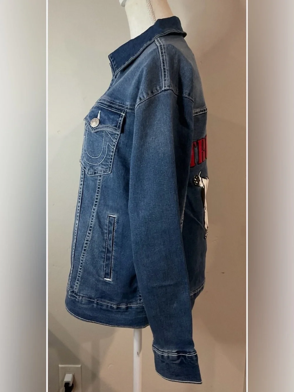 True Religion Oversized Denim Trucker Jacket